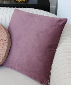 Inspire Me! Home Decor Mauve Velvet Pillow PILLOWS, RUGS, & THROWS