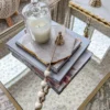 Inspire Me! Home Decor White And Gold Candle Snuffer