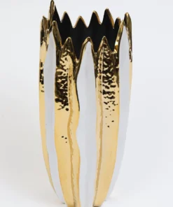 Inspire Me! Home Decor Gold & White Striped Vase (2 Sizes)