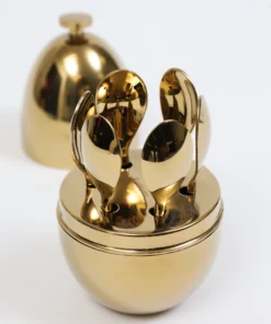 Inspire Me! Home Decor Gold Egg Shaped Utensil Holder (2 Styles)