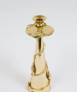Inspire Me! Home Decor Gold Candle Holder Leaf Design (2 Sizes)