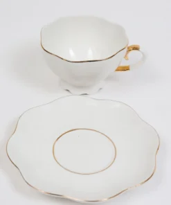 Inspire Me! Home Decor Set Of 2 White & Gold Tea Set