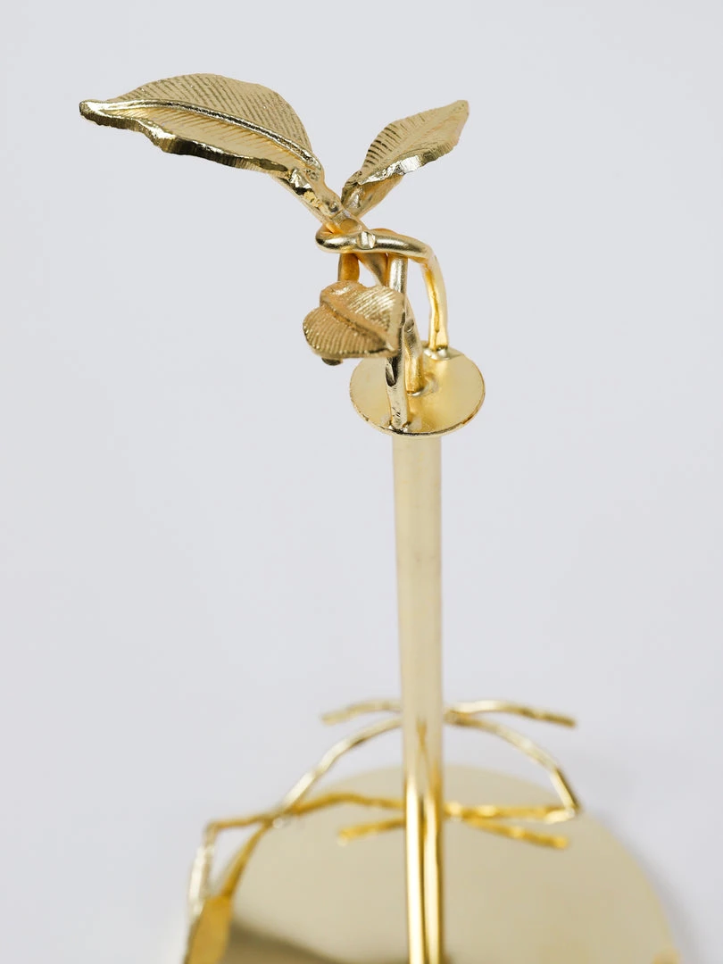Inspire Me! Home Decor Gold Leaf Detailed Paper Towel Holder