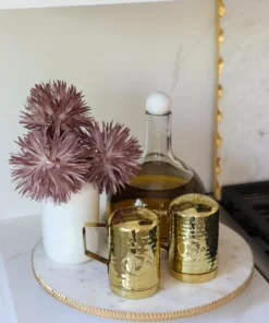 Inspire Me! Home Decor Glass Decanter With Round Marble Topper And Base