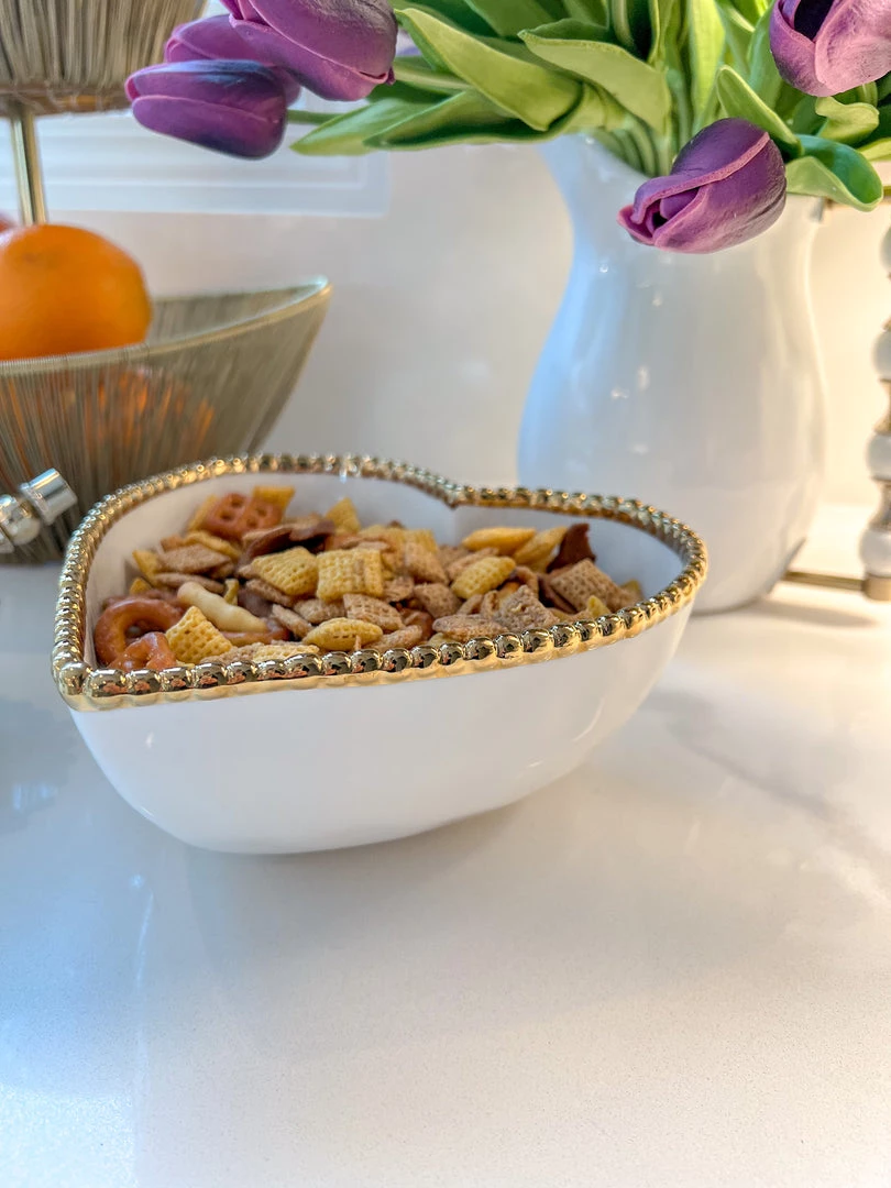 Inspire Me! Home Decor Gold Heart Bowl (2 Colors)