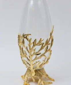 Inspire Me! Home Decor Gold Metal Branch And Glass Vase