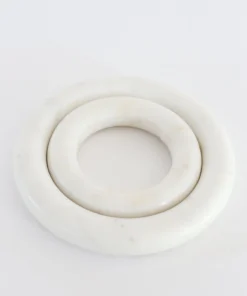 Inspire Me! Home Decor Open Circle Marble Trivet (Set Of 2)