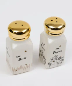 Inspire Me! Home Decor Busy Bees Salt & Pepper Shaker Set Gold