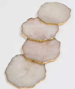 Inspire Me! Home Decor Rose Quartz Coasters (2 Colors)