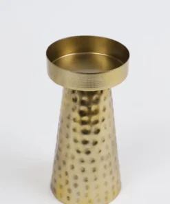 Inspire Me! Home Decor Hammered Gold Metal Candle Holder (2 Sizes)