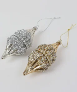 Inspire Me! Home Decor Glass Drop Ornaments (2 Colors)