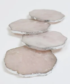 Inspire Me! Home Decor Rose Quartz Coasters (2 Colors)