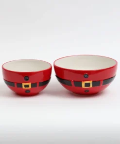 Inspire Me! Home Decor Santa Belt Cereal/Soup Bowl