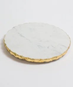 Inspire Me! Home Decor Marble Trivet With Gold Edges