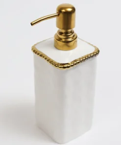 Inspire Me! Home Decor White & Gold Beaded Vanity Collection (3 Items) Each Sold Individually