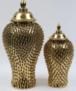 Inspire Me! Home Decor Gold Studded Ginger Jar (3 Sizes)