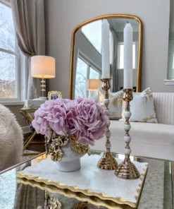 Inspire Me! Home Decor White And Gold Candleholders (2 Sizes)