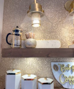 Inspire Me! Home Decor Long Marble Oval Tray