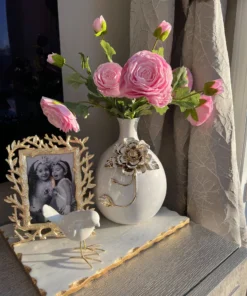 Inspire Me! Home Decor Floral Stems 25" Real Touch Triple Bloom Ranunculus Stem (2 Colors)