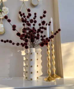 Inspire Me! Home Decor 33" Burgundy Craspedia Stem