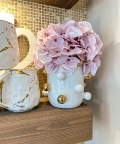 Inspire Me! Home Decor White Ceramic Studded Vase (3 Sizes)