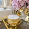 Inspire Me! Home Decor Circle Marble Coasters With Gold Edge