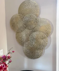 Inspire Me! Home Decor Gold Abstract Circle Wall Art WALL ART & MIRRORS