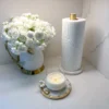 Inspire Me! Home Decor Paper Towel & Napkin Holders Marble And Brass Paper Towel Holder