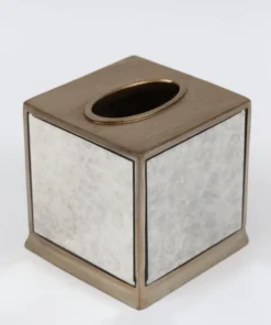 Inspire Me! Home Decor Antique Mirror Patterned Bath Collection (7 Items) Silver