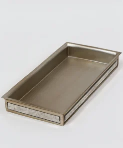 Inspire Me! Home Decor Antique Mirror Patterned Bath Collection (7 Items) Silver