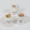 Inspire Me! Home Decor KITCHEN White Ceramic Toothpick Holder (3 Shapes)
