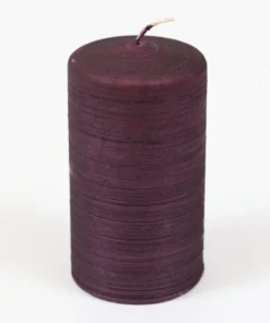 Inspire Me! Home Decor Purple Brushed Metallic Pillar Candle