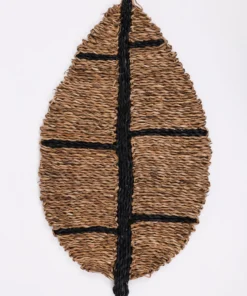 Inspire Me! Home Decor Seagrass Woven Leaf Placemat / Table Runner