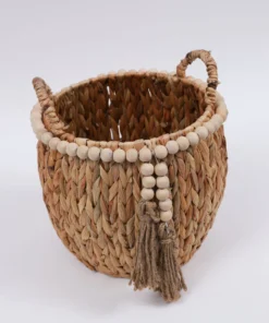 Inspire Me! Home Decor Braided Baskets With Beaded Tassel (Set Of 2)