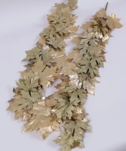 Inspire Me! Home Decor Glittered Gold Maple Leaf Garland