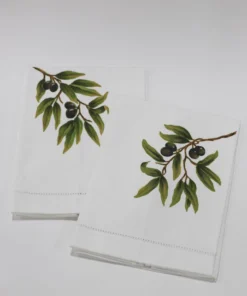 Inspire Me! Home Decor Olive Branch Kitchen Towels (Set Of 2)