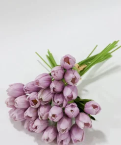Inspire Me! Home Decor Real Touch Purple Tulip Bundle (3 Shades)