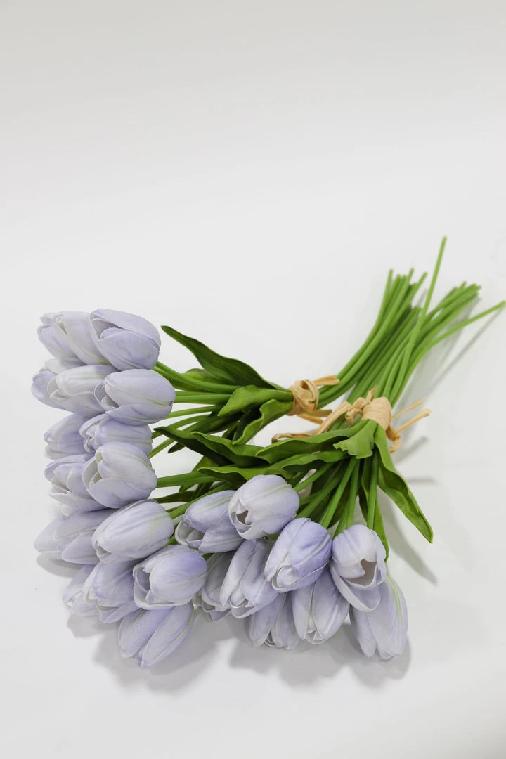 Inspire Me! Home Decor Real Touch Purple Tulip Bundle (3 Shades)