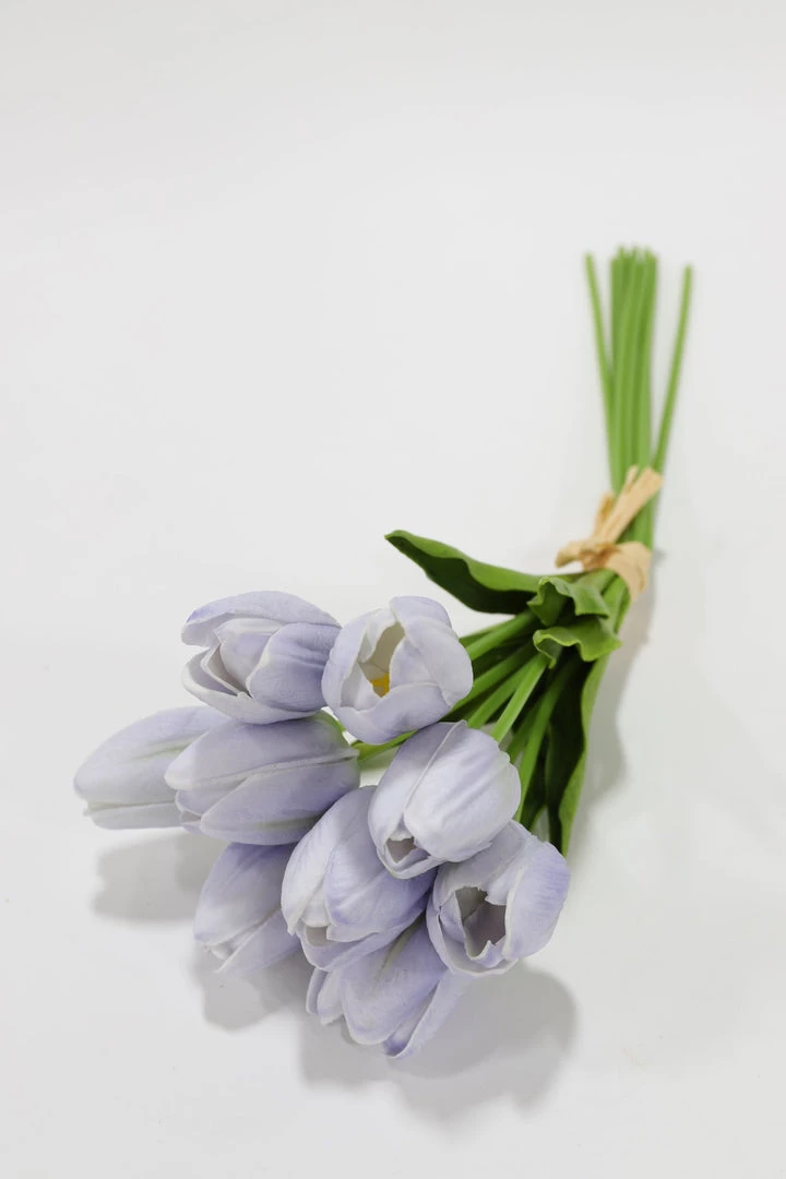 Inspire Me! Home Decor Real Touch Purple Tulip Bundle (3 Shades)