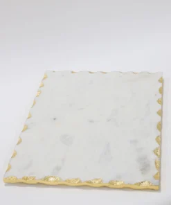 Inspire Me! Home Decor Marble Tray With Metallic Edge (2 Colors)