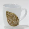 Inspire Me! Home Decor White Mug W/ Resin Geode Design KITCHEN