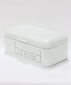 Inspire Me! Home Decor Bread Boxes Large White Metal Bread Box