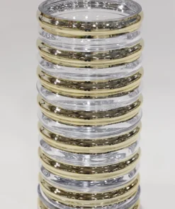 Inspire Me! Home Decor Gold Ribbed Glass Vase (2 Sizes)