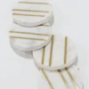 Inspire Me! Home Decor Marble Round Coasters With Gold Inlay (Set Of 4)
