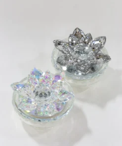 Inspire Me! Home Decor Crystal Lotus Top Candle (2 Colors)