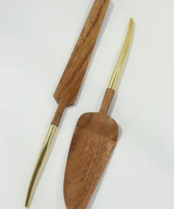 Inspire Me! Home Decor Wood Servers W/ Gold Metal Handle