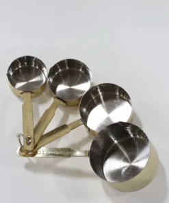 Inspire Me! Home Decor Hammered Texture Gold Measuring Cups