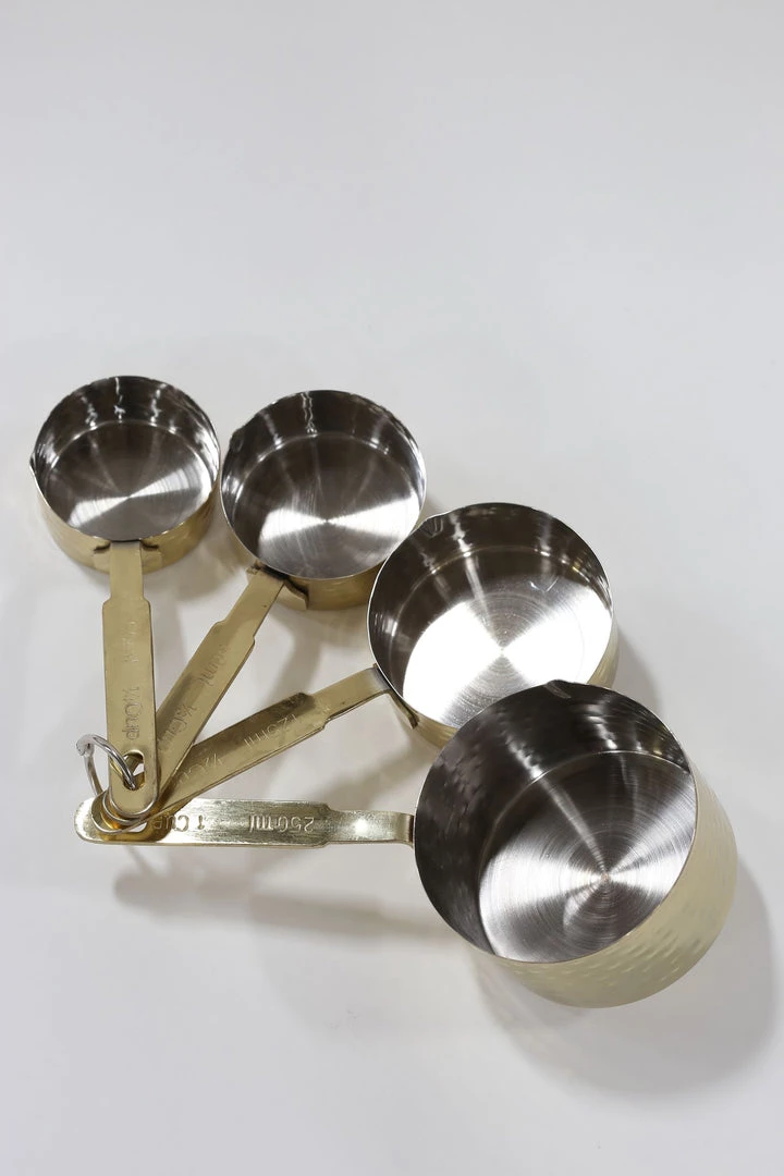 Inspire Me! Home Decor Hammered Texture Gold Measuring Cups