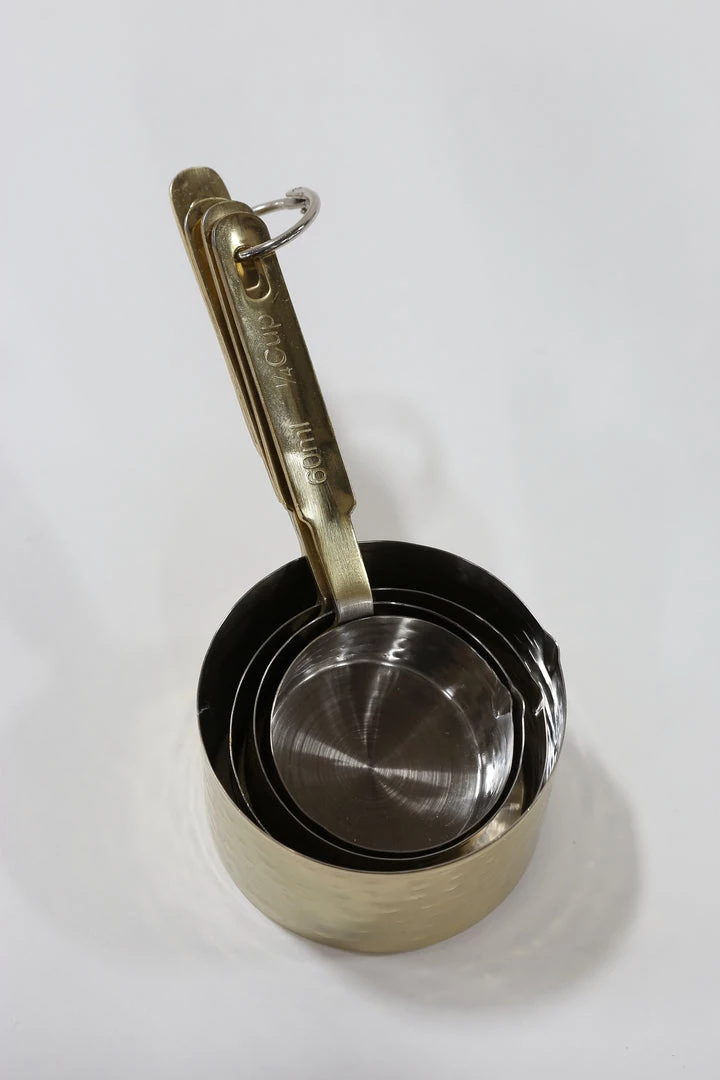 Inspire Me! Home Decor Hammered Texture Gold Measuring Cups