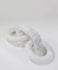 Inspire Me! Home Decor Geometric White Marble Chain